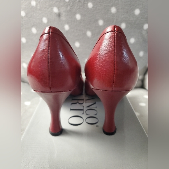 Franko Sarto - Cherry Red Almond Toe pumps - Picture 7 of 13